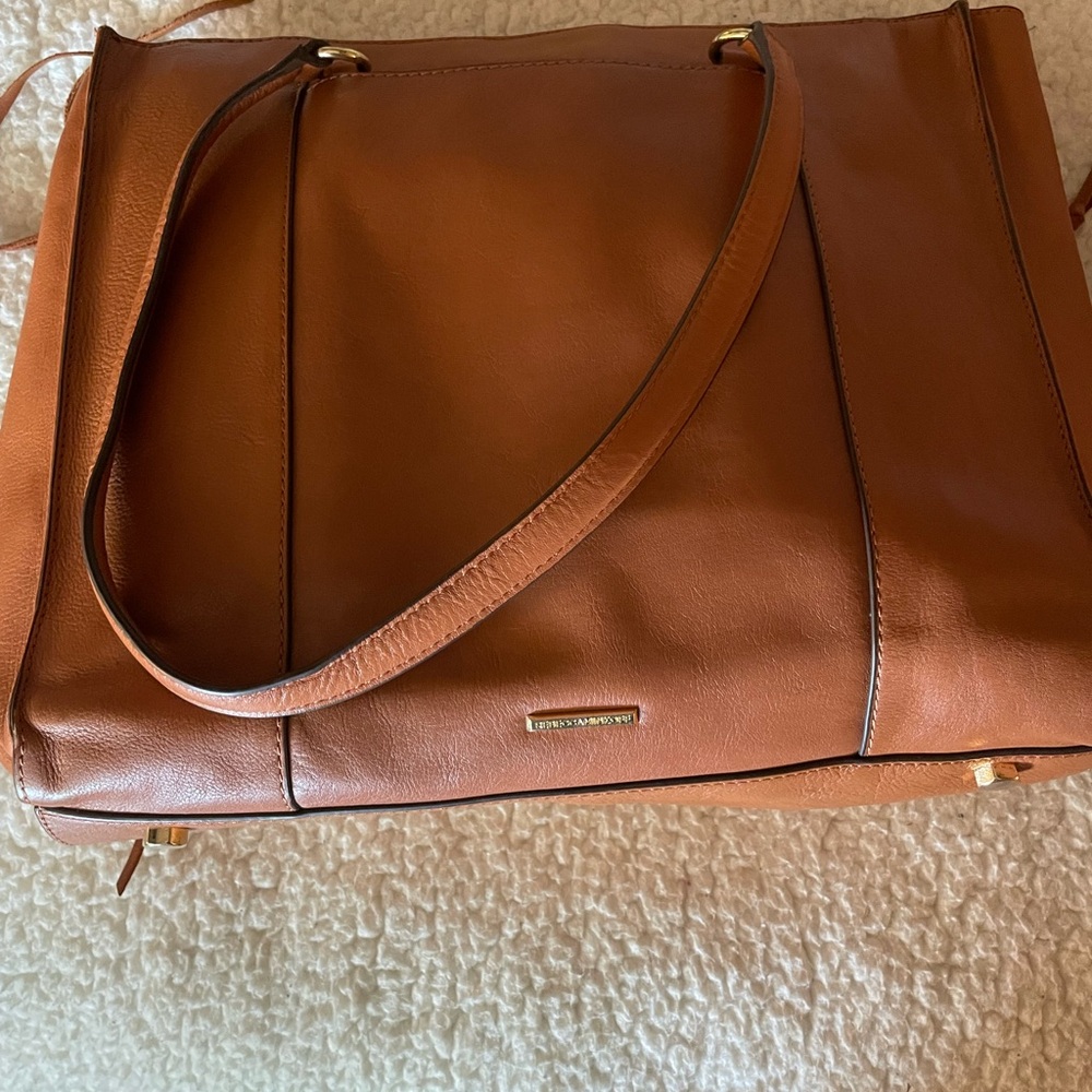 Pre-loved tan Rebecca Minkoff leather tote